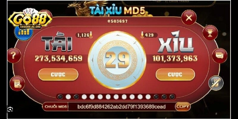Tài xỉu md5 Go88 – Tính năng nổi trội khi tiến hành đặt cược
