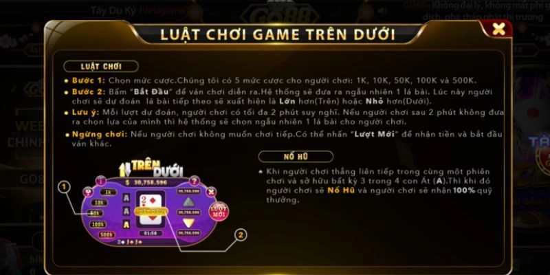 Cách chơi trên dưới go88 đơn giản và hiệu quả